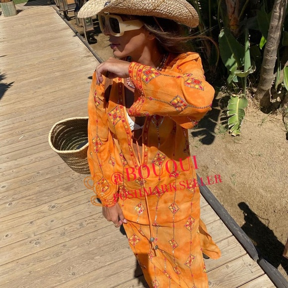 BLOGGERS FAV ZARA LIMITED EDITION ORANGE TUNIC DRESS - Picture 8 of 16